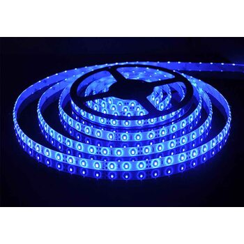 Светодиодная лента 3528 негерметичная 4.8W 12V синий свет 73558