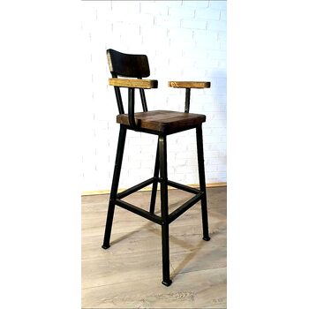 Стул барный со спинкой и подлокотниками 1050*600*500мм