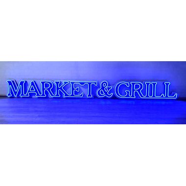 Светодиодная вывеска MARKET&GRILL 415*3665*75мм