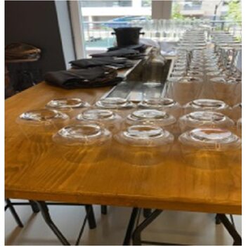 Стол для дигустации с врезной ванной 3000*700*1100