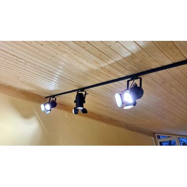 Светодиодный светильник трековый со шторками 35W 220V черный корпус нейтральный свет