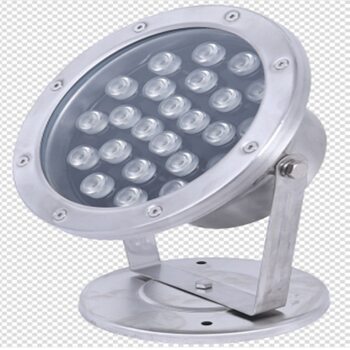 Светодиодный светильник подводный D210 24W 24V IP68 на светодиодах OSRAM (Германия)