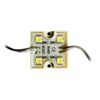 Светодиодный модуль герметичный 4 SMD5050 1W 12V IP65 7000K холодный свет 30912