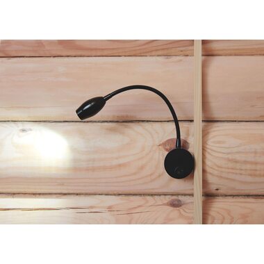 Светодиодный светильник прикроватный (станочный) 1W CYL black EP (NW)
