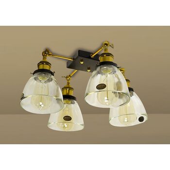 Ретро люстра 4хE27 LOFT №12 D134 GLASS