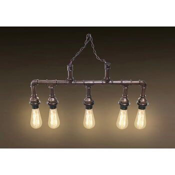 Светильник лофт из труб подвесной 5хE27 PIPE