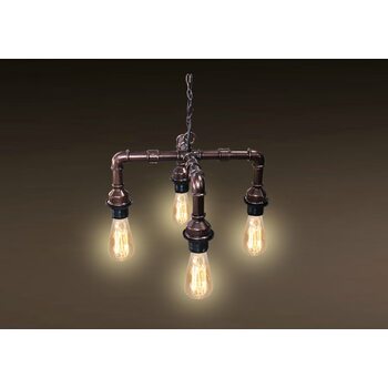 Светильник лофт из труб подвесной 4хE27 PIPE