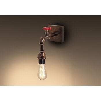 Светильник настенный E27 LOFT с краном PIPE