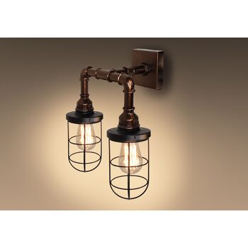 Светильник настенный 2хЕ27 LOFT №6 PIPE