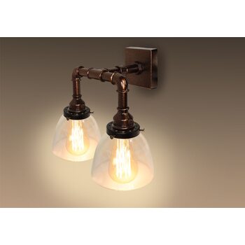 Светильник настенный 2хЕ27 LOFT №12 D134 GLASS PIPE