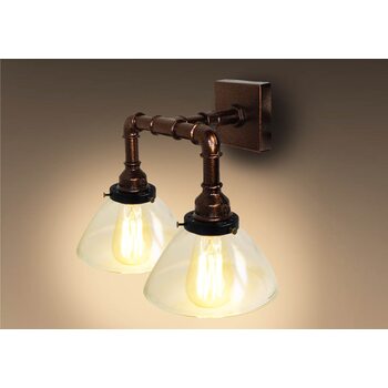 Светильник настенный 2хЕ27 LOFT №13 D175 GLASS PIPE