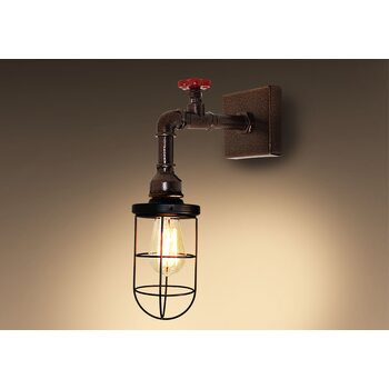 Светильник настенный E27 LOFT №6 с краном PIPE