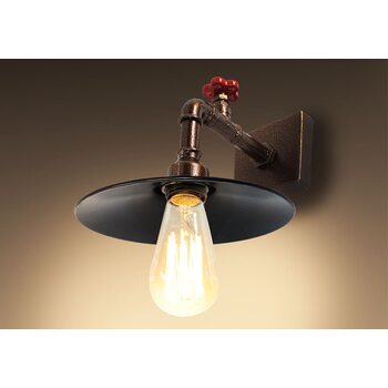 Светильник настенный E27 LOFT №11 D220 METAL с краном PIPE