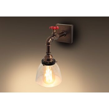 Светильник настенный E27 LOFT №12 D134 с краном PIPE