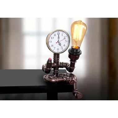 Светильник 1хЕ27 LOFT №20 с часами PIPE