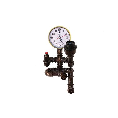 Светильник 1хЕ27 LOFT №20 с часами PIPE