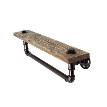 Ретро полка с держателем полотенец 540*115*150