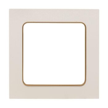 Рамка 1-м Стокгольм бел. с линией цвета шампань PROxima EKF EYM-G-302-10