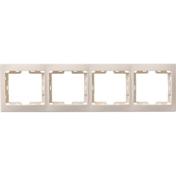 Рамка 4-м КВАРТА РГ-4-ККм горизонт. крем. IEK EMK40-K33-DM