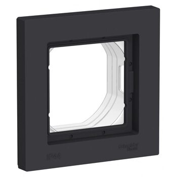 Рамка 1-м AtlasDesign Aqua IP44 карбон SchE ATN441001