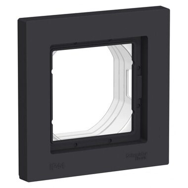 Рамка 1-м AtlasDesign Aqua IP44 карбон SchE ATN441001