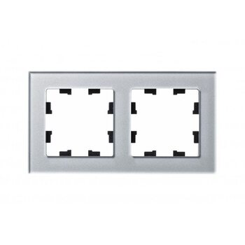 Рамка 2-м AtlasDesign Nature стекло алюм. SchE ATN320302