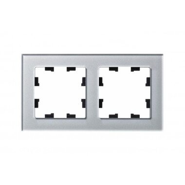 Рамка 2-м AtlasDesign Nature стекло алюм. SchE ATN320302