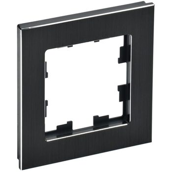 Рамка 1-м BRITE РУ-1-1-БрЧ металл черн. IEK BR-M12-M-K02