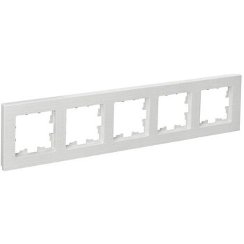 Рамка 5-м BRITE РУ-5-Бр бел. рифленый IEK BR-M52-51-K01