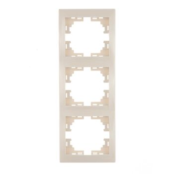 Рамка 3-м Mira вертикал. крем. LEZARD 701-0300-153