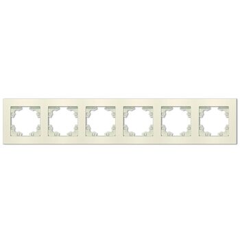 Рамка 6-м Афина универс. сл. кость (ivory) Universal A1043-I