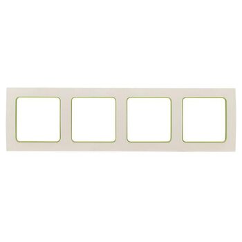 Рамка 4-м Стокгольм бел. с линией цвета зел. PROxima EKF EAM-G-303-10