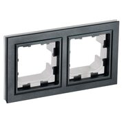 Рамка 2-м IP44 BRITE РУ-2-БрЧ-44 черн. IEK BR-M22-44-K02