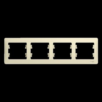 Рамка 4-м Glossa горизонт. беж. SchE GSL000204