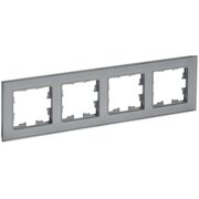 Рамка 4-м BRITE РУ-4-2-БрСе стекло сер. IEK BR-M42-G-K03