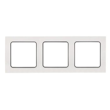 Рамка 3-м Стокгольм бел. с линией цвета черн. PROxima EKF EZM-G-304-20