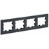 Рамка 4-м BRITE РУ-4-2-БрЧ стекло черн. IEK BR-M42-G-K02