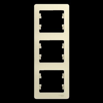 Рамка 3-м Glossa верт. беж. SchE GSL000207