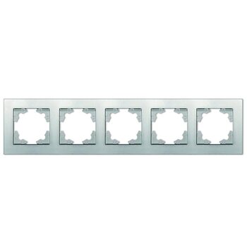 Рамка 5-м Афина универс. серебр. Universal A1042-S