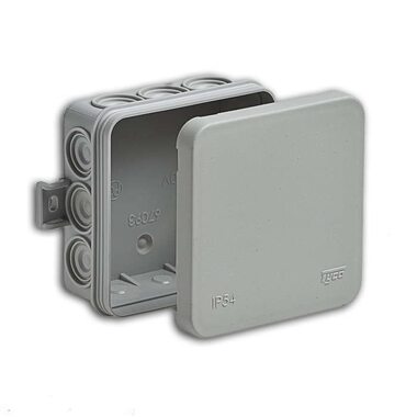 Коробка распределительная ОП 85х85х35мм 12 вводов IP54 сер. Ruvinil 67093