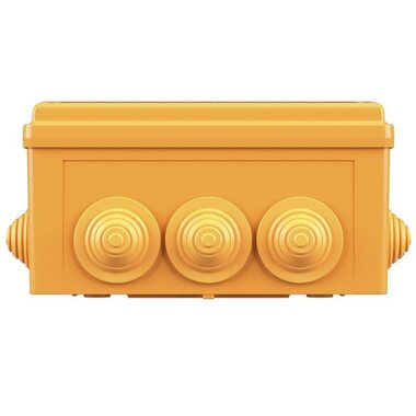 Коробка ответвительная FS 150х110х70мм 4р 450В 32А 10кв.мм нерж. контакт с каб. вводами и клеммн. IP55 пластик. DKC FSK21410