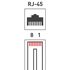 Разъем RJ45 8P8C кат.5E UTP (уп.100шт) PROCONNECT 05-1021-3