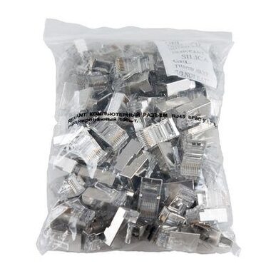 Джек комп. RJ45 8P-8C кат.5е (с экраном) (уп.100шт) REXANT 05-1023