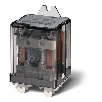 Реле силовое электромеханич. монтаж в наконечники Faston 250 (6.3х0.8мм) 2NO 16А AgCdO (зазор >/=3мм) 230В AC RTI без монтаж. фланца FINDER 628282300309