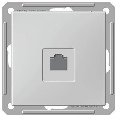 Розетка компьютерная 1-м СП W59 RJ45 кат.5E механизм бел. SchE RSI-152K5E-1-86