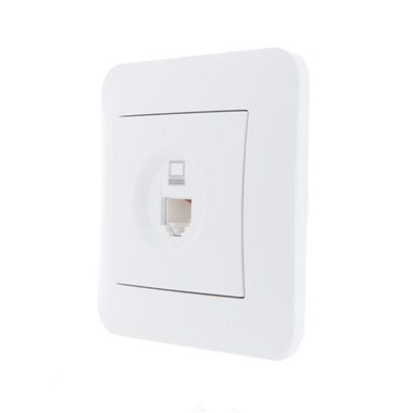 Розетка компьютерная 1-м СП Karina RJ45 механизм бел. LEZARD 707-0288-139