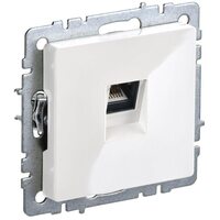 Розетка компьютерная Brite RJ45 кат.5E РК10-БрБ механизм бел. IEK BR-K10-1-K01-PRO