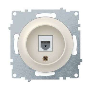 Розетка компьютерная 1-м СП Florence RJ45 кат.5E механизм беж. (1E20701301) OneKeyElectro 2172793