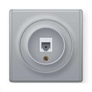 Розетка компьютерная 1-м СП Florence RJ45 кат.5E механизм сер. (1E20701302) OneKeyElectro 2172839