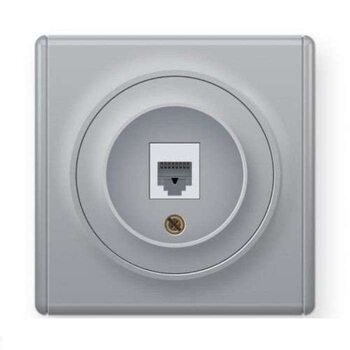 Розетка компьютерная 1-м СП Florence RJ45 кат.5E механизм сер. (1E20701302) OneKeyElectro 2172839